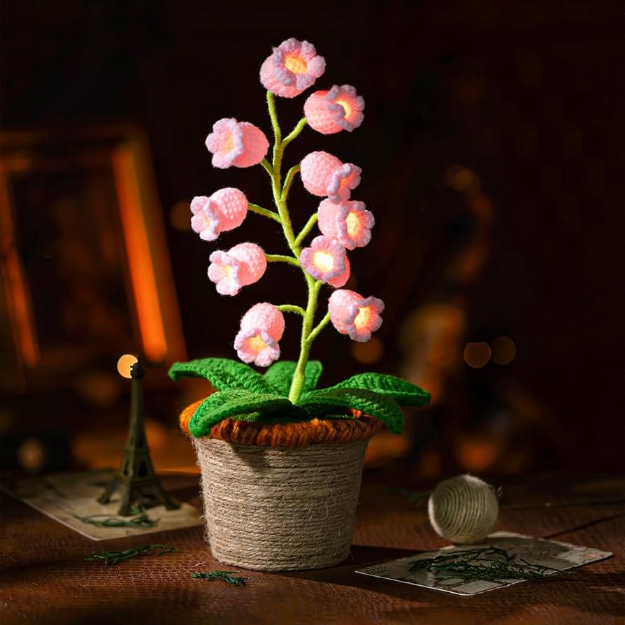 Handmade Crochet Blossom Lamp